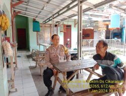 Aiptu Nana Sujana Bersama Bripka Ade Mulyana melaksanakan sambang/silatrahmi kamtibmas