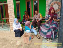 Bhabinkamtibmas Desa Tanjungwangi Polsek Tanjungmedar Polres Sumedang Polda Jabar laksanakan sambang/silatrahmi kamtibmas pasca gempa bumi