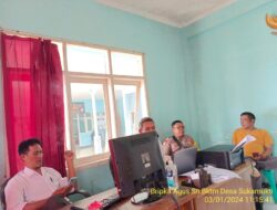 Bhabinkamtibmas Desa Tanjungwangi Polsek Tanjungmedar Polres Sumedang laksanakan sambang kamtibmas dgn perangkat desa