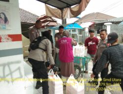Penyerahan Bantuan Berupa Nasi Kotak Dari CSR Indosat Ooredoo Hutchison Ke Posko Bencana Lingkungan Babakan Hurip Rw.08 Kelurahan Kota Kaler Kecamatan Sumedang Utara 