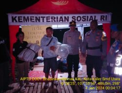 Penyerahan Bantuan Berupa Selimut Dari Polres Sumedang Kepada Posko Pengungsian Pasca Gempa Warga Lingkungan Babakan Hurip Sumedang