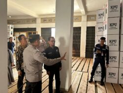 Kapolres Pagar Alam Melaksanakan Tugas Perdananya Meninjau Gudang Logistik KPU Pagar Alam