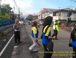 Kegiatan Turjawali Lantas Polsek Sumedang Utara