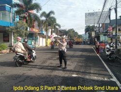 Kegiatan Turjawali Lantas Polsek Sumedang Utara