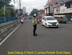 Kegiatan Turjawali Lantas Polsek Sumedang Utara