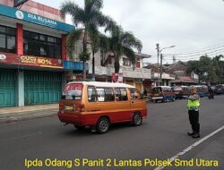 Kegiatan Turjawali Lantas Polsek Sumedang Utara