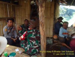 Kapolsek Sukasari IPTU Joko Dwi Haryono SH,M.M, bersama Babinkamtibmas Desa Genteng Giat Sambang / Silaturahmi 