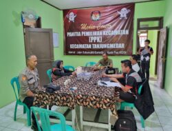 Kapolsek Tanjungmedar Iptu Hajid Abdulah, S.H melaksnakan Giat koordinasi dan komunikasi dengan terkait Pelaksanaan kampanye pemilu tahun 2024 