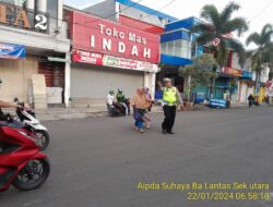 Kegiatan Turjawali Lantas Polsek Sumedang Utara