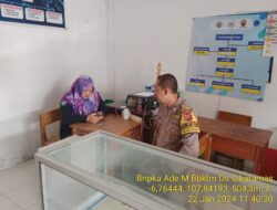 Bripka Ade Mulyana Bhabinkamtibmas Desa Cikaramas Tanjungmedar Polres Sumedang laksanakan sambang/silatrahmi kamtibmas