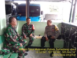 Sinergitas TNI POLRI dan Silahturahmi Kamtibmas Ke warga desa binaan Desa Mulyasari