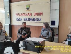 Bripka Dani Santika melaksanakan sambang/silatrahmi Kamtibmas dan dumas keliling dalam rangka Quick Wins PRESISI di wilayah Kec. Tanjungmedar