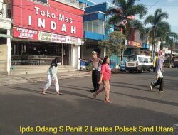 Kegiatan Turjawali Lantas Polsek Sumedang Utara
