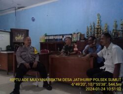 Sambang dan Silaturahmi Kamtibmas oleh AIPTU Ade Mulyana Kepada Warga Binaan Desa Jatihurip Kecamatan Sumedang Utara Kabupaten Sumedang