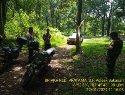 Tingkatkan Sinergitas, Polri Bersama TNI Lakukan Patroli Wilayah Hukum Polsek Sukasari