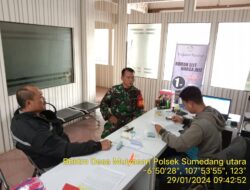 Sinergitas TNI – POLRI dan Silahturahmi Kamtibmas Ke warga desa binaan Desa Mulyasari