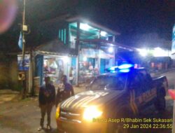 Jaga Situasi Kamtibmas Jelang Pemilu, Anggota Polsek Sukasari Rutin Laksanakan Patroli KRYD Blue Light / Malam Hari 