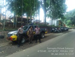 Jaga Situasi Kamtibmas Jelang Pemilu, Anggota Unit Samapta Polsek Sukasari Rutin Laksanakan Patroli KRYD Siang Hari dan antisipasi rawan bencana
