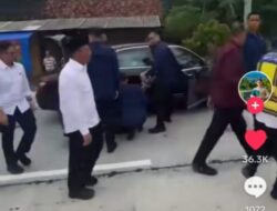 Viral diduga Roda Mobil Presiden Jokowi Bocor Saat Kunker Menuju ke Blora