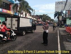 Kegiatan Turjawali Lantas Polsek Sumedang Utara