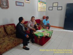 Bripka Agus Sukmana Bhabinkamtibmas Desa Sukamukti Polsek Tanjungmedar laksanakan sambang/silatrahmi kamtibmas