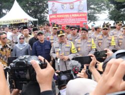 Kabaharkam  Mohammad Fadil Imran Pimpin Apel Asistensi dan Supervisi pemilu tahun 2024.