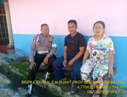 Bripka Efendi Wawan Kanit Provos Polsek Tanjungmedar Polres Sumedang Polda Jabar melaksnakan Sambang/silaturahmi kamtibmas