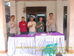 Kapolsek Tanjungmedar, IPTU HAJID ABDULAH, SH melaksanakan Kegiatan Pengecekan dan Pengamanan Logistik Pemilu 2024 di Gudang PPK Kecamatan Tanjungmedar Kabupaten Sumedang