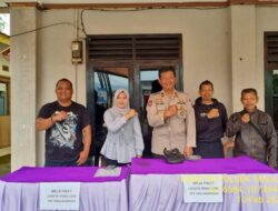 Kapolsek Tanjungmedar, IPTU HAJID ABDULAH, SH melaksanakan Kegiatan Pengecekan dan Pengamanan Logistik Pemilu 2024 di Gudang PPK 