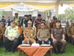 Jelang Pelaksanaan Pemilu Pada 14 Februari 2024, Polres Prabumulih Menggelar Apel Gelar Pasukan Anggota Polri, TNI