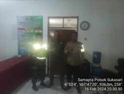 Pasca Pencoblosan, Polsek Sukasari Gelar Pengamanan Penjagaan Logistik Pemilu di Gudang PPK
