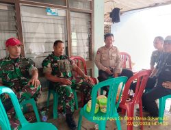 Kapolsek Tanjungmedar Iptu Hajid Abdulah, SH bersama Danposramil melaksanakan sambang Kamtibmas