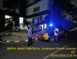 Jaga Situasi Kamtibmas, Anggota Polsek Sukasari Rutin Laksanakan Patroli KRYD Blue Light / Malam hari di Wilayah Kecamatan Sukasari Kabupaten Sumedang