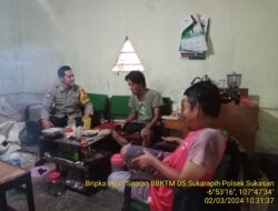 Bhabinkamtibmas Desa Sukarapih Melaksanakan Giat Sambang Dan Silaturahmi Kepada Warga masyarakat.