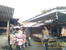 Sinergitas TNI-Polri: Giat KRYD dan Pengecekan Harga Sembako di Pasar Tradisional Legok Kaler