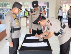 Kapolres Pagar Pimpin Sertijab Kabag Perencanaan Dan Kasat Reskrim
