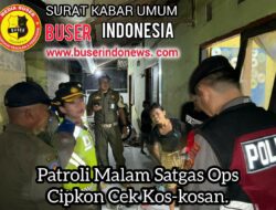 Patroli Malam Satgas Ops Cipkon Cek Kos-kosan