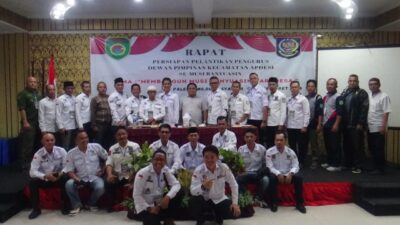 Pelantikan Dewan Pimpinan Kecamatan Muba Hadirkan Ketum DPP APDESI dan PJ Gubernur Sumatera Selatan