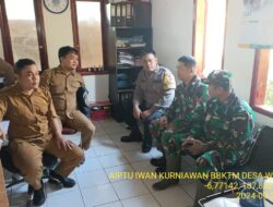 Untuk menjaga Sinergitas TNI/POLRI Bhabinkamtibmas Polsek Tanjungmedar Polres Sumedang Polda Jabar laksnakan sambang