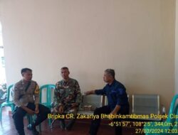 PERKUAT SINERGITAS TNI- POLRI, BHABINKAMTIBMAS DAN BABINSA SAMBANG KANTOR DESA