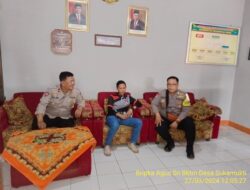 Kapolsek Tanjungmedar Iptu Hajid Abdulah, SH bersama Bripka Agus Sukmana melaksanakan sambang/silatrahmi kamtibmas