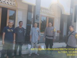 Bripka Dani Santika melaksanakan sambang/silatrahmi Kamtibmas dan dumas keliling dalam rangka BEYOND TRUST PRESISI di wilayah Kec. Tanjungmedar