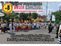 Ribuan Umat Hindu di Benoa Ikuti Upacara Melasti Jelang Nyepi
