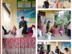 Giat Laksanakan Komsos Babinsa Koramil 404-02/ Prabumulih Serda Sudiangsa mendampingi Bansos Di Wilayah Binaannya