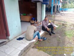 Bripka Yuyun Yuwana melaksanakan sambang/silatrahmi Kamtibmas dan dumas keliling dalam rangka BEYOND TRUST PRESISI di wilayah Kec. Tanjungmedar