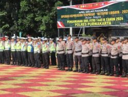 Gelar Pasukan Operasi Ketupat Lodaya Polres Purwakarta Terjunkan Ratusan Personel