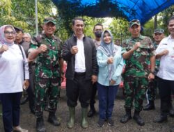 Kunjungan Menteri Pertanian Dr. Ir. H. Andi Amran Sulaiman, M.P. ke Lokasi Pompanisasi di Dusun Cisaar Rt 08 Rw 03 Desa Marongge Kecamatan Tomo Kabupaten Sumedang.