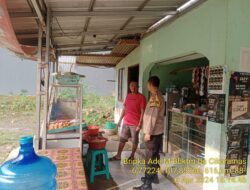 Bripka Ade Mulyana melaksanakan sambang/silatrahmi kamtibmas