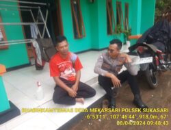 Anggota Polsek Sukasari Melaksanakan Himbauan ke mayarakat yang Akan Melaksanakan Mudik Hari Raya Idul Fitri