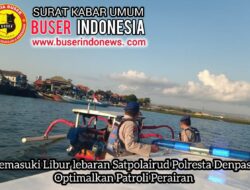 Memasuki Libur lebaran Satpolairud Polresta Denpasar Optimalkan Patroli perairan.